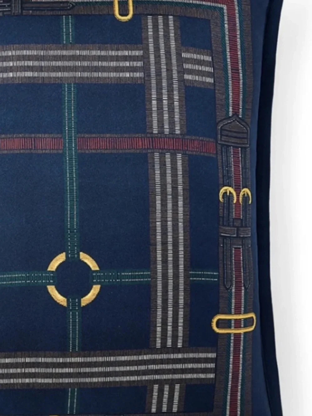 Ralph Lauren Ledbury 20”x20” Throw Pillow Cover Equestrian Polo Themed new Silk